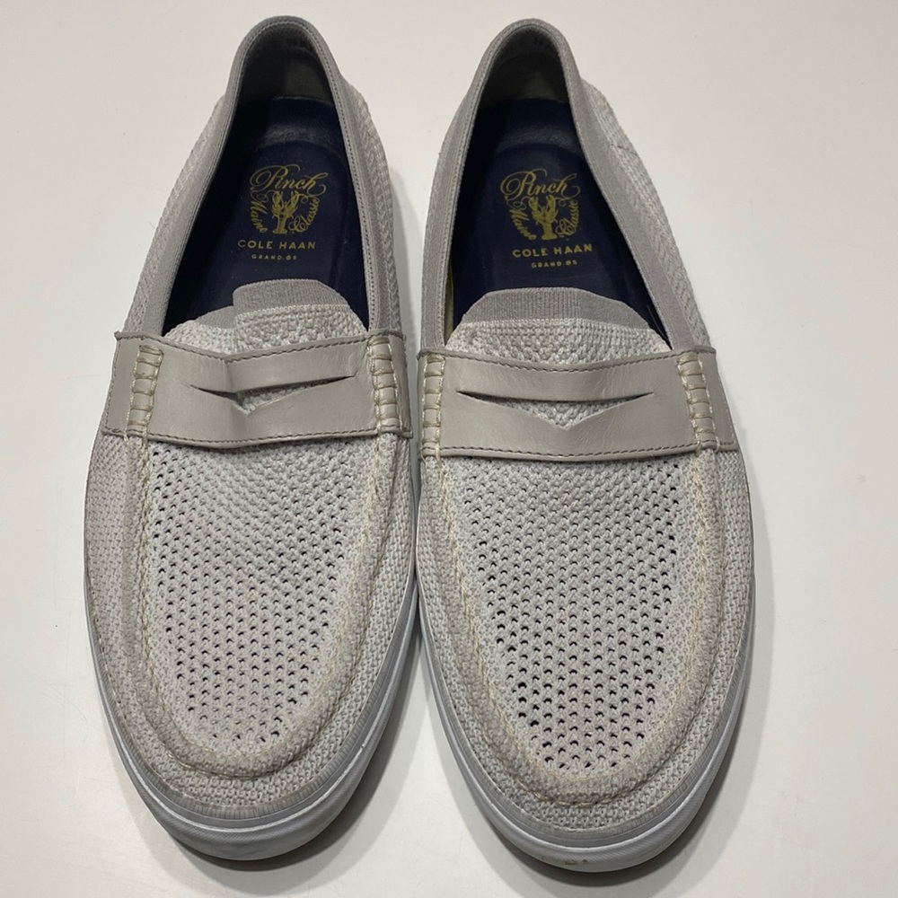 COLE HAAN Pinch Weekender LX Luxe Stitchlite Grey Optic White Loafer Men’s 11.5